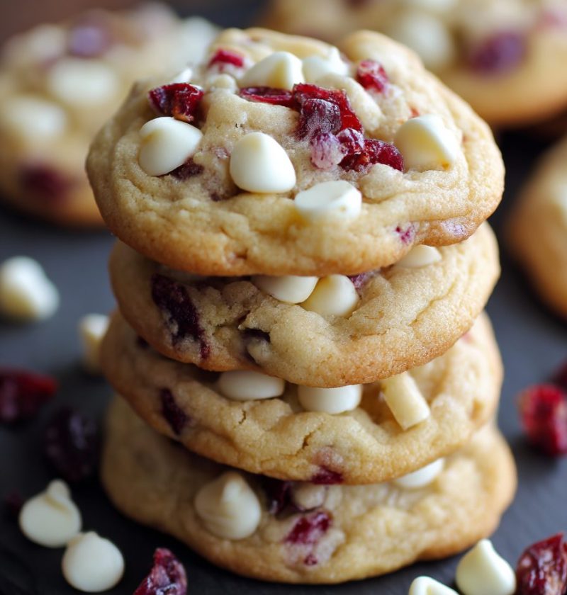 White Chocolate Cranberry Cookies Recipe