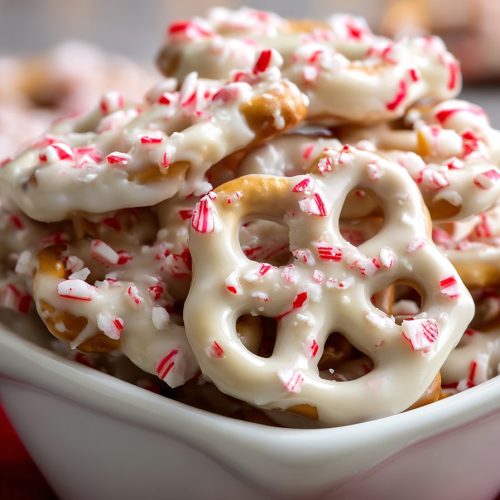 White Chocolate Peppermint Pretzels Recipe