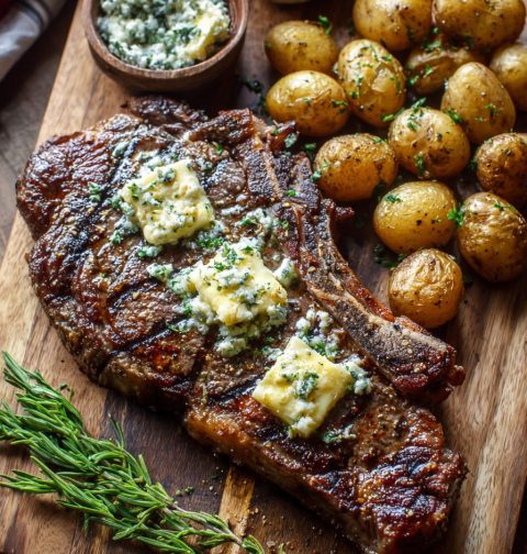 Garlic Butter Grilled Ribeye Recipe