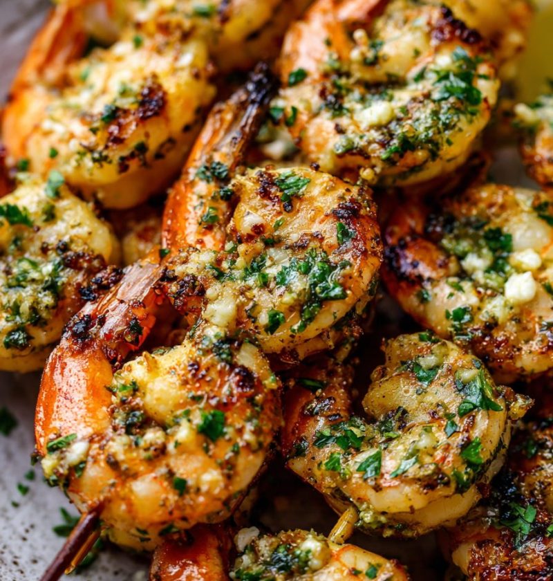 Garlic Butter Shrimp Skewers Recipe