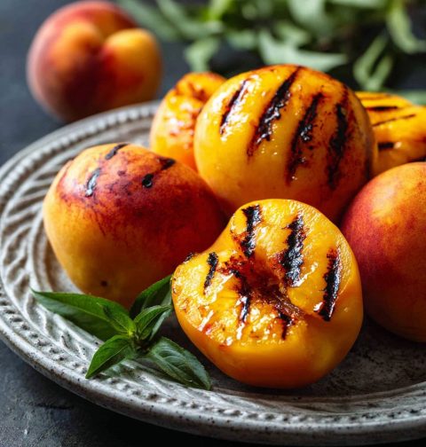 Grilled Peaches With Honey Recipe