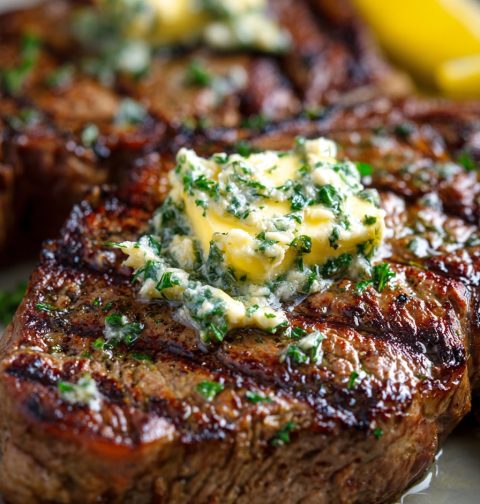 Grilled Steak With Garlic Butter Recipe