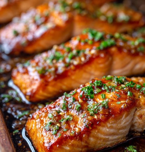 Honey Garlic Baked Salmon Recipe