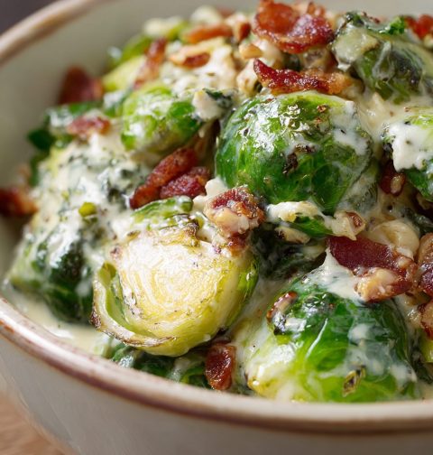 Keto Creamed Brussel Sprouts Recipe