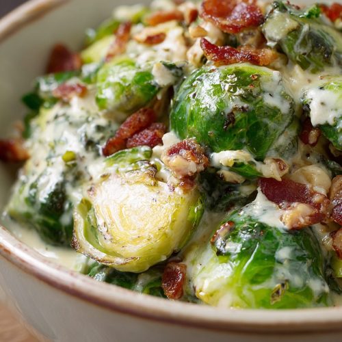Keto Creamed Brussel Sprouts Recipe