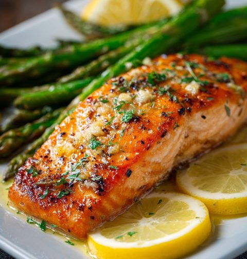 Lemon Garlic Butter Salmon Recipe