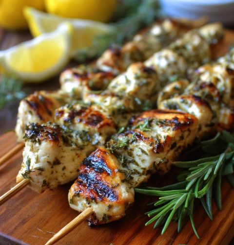 Lemon Herb Grilled Chicken Skewers Recipe