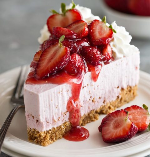 No Bake Strawberry Cheesecake Recipe