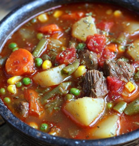 Old Fashioned Vegetable Beef Soup Recipe