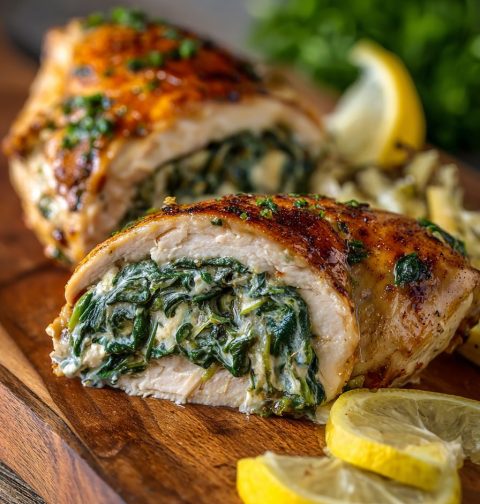 Spinach Stuffed Chicken Breast Recipe