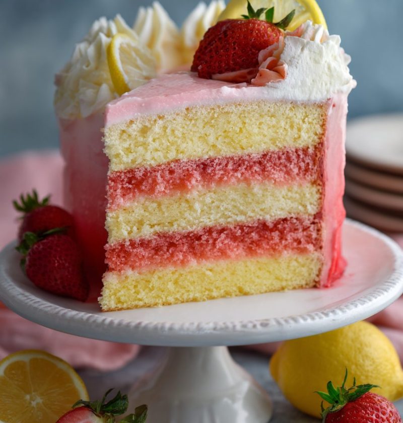 Strawberry Lemonade Cake Recipe