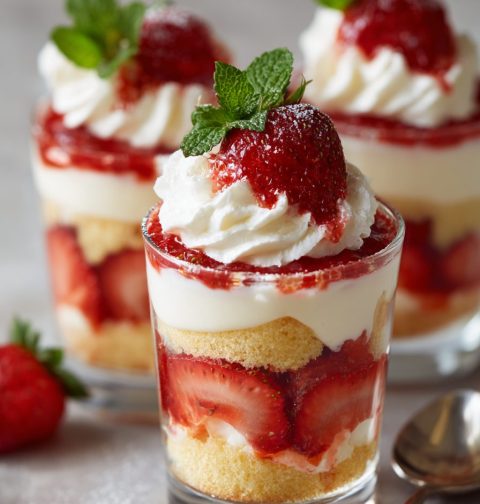 Strawberry Shortcake Dessert Cups Recipe