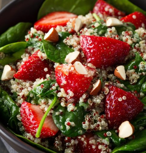 Strawberry Spinach Quinoa Salad Recipe
