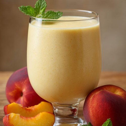 Vanilla Protein Powder Peach Shake Recipe