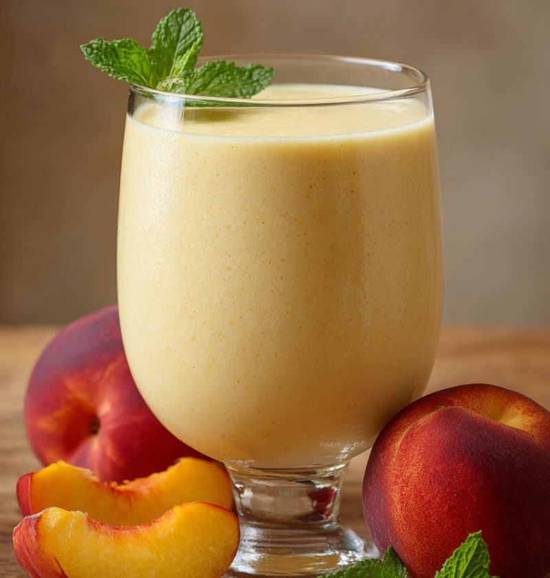 Vanilla Protein Powder Peach Shake Recipe